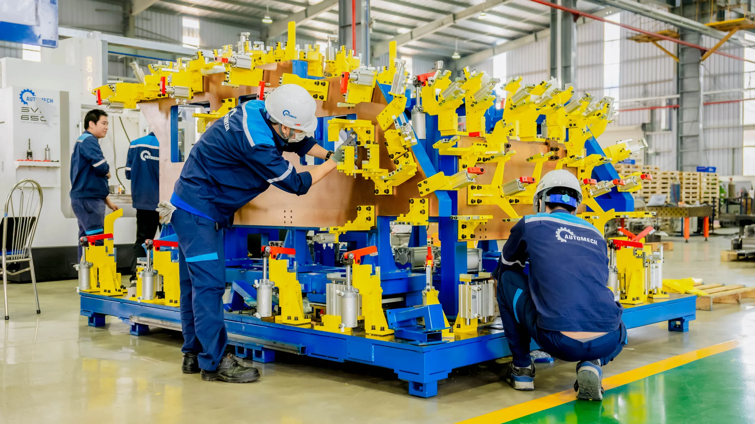A complex fixture set used in the mechanical engineering industry A complex fixture set used in the mechanical engineering industry